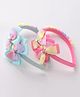 Babyhug Hair Bands With Bow Applique Free Size Pack of 2- Multicolor
