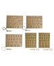 Mindmaker Wooden Educational Capital Small Alphabet Number Writing Hindi Consonants & Vowels Practice Board Pack Of 5 - Brown