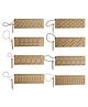 Minmaker Writing Patterns Practice Writing Boards for Kids Wooden Educational Toys Tracing Boards Learning Wooden Toys Pack Of 8 -Brown