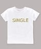 KAVEE 100% Cotton Biowashed Full Sleeves Single Print Tee - White