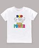 KAVEE 100% Cotton Biowashed Full Sleeves Dad Is My Superpower Print Tee - White