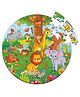 Lattice Wooden Jungle Jigsaw Puzzle Multicolor - 60 Pieces
