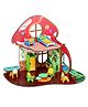 Lattice Shroomy Land A Mystical World All Side Play Doll House for Girls & Boys DIY Paint Wooden Doll House Toy with Furniture for Kid -Multicolor