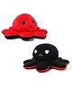 Lattice Plush Reversible Octopus Soft Toy Red Black- Length 20 cm