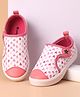 Cute Walk by Babyhug Casual Shoes With Velcro Closure Heart Print - Light Pink (Logo Colour May Vary)