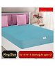 Mattress Protector Mattress Cover King Size Waterproof Bed Protector Skirting upto 12 Inch - Blue