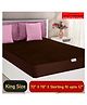 Mattress Protector Water Proof Terry Cotton Noiseless Soft Breathable Fit Mattress Protector - Coffee