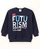 Grab It Full Sleeves Sweatshirts Futurism Print - Navy