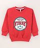 Grab It Full Sleeves Sweatshirts Text Print - Red