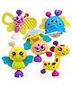 SVE Interlocking Animal Rattle and Teether Toy for Babies, Cute Attractive BPA Free and Non Toxic Colorful Rattle Toy Set Pack of 5 - Multicolour