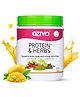 OZiva Protein & Herbs Natural Protein Powder with Ayurvedic Herbs like Shatavari Giloy Curcumin & Multivitamins for Better Metabolism Skin & Hair Mango - 453g