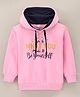 Grab It Full Sleeves Hooded Sweatshirt Text Print - Pink