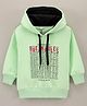 Grab It Full Sleeves Hooded Sweatshirt Text Print - Light Green