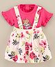 Wow Clothes Half Sleeves Tee & Frock Floral Print - Pink