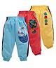 babywish Pack Of 3 Pirate Ship Hot Air Balloon & Pac Man Placement Printed Pajamas - Yellow Red & Blue