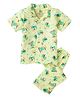 babywish Half Sleeves All Over Dinosaur Theme Print Night Suit - Lemon Yellow