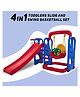 BAYBEE 3 in 1 Garden Slide & Swing Playset With Basketball Hoop - Multicolor