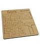 Kraftsman Wooden Tetris Block Puzzle Board Made in India Tetris Tangram T Puzzle - Brown 