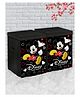 Disney By Kuber Fun Homes Foldable Storage Box With Lid Disney Mickey Mouse Print Set Of 2  - Black