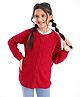 Pine Kids Full Sleeves Medium Winter Sweater with Lurex Solid- Red