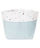 Masilo 100% Cotton Fabric Storage Baskets For Baby's/kids, For organising all little things, Foldable, Lightweight - Star - Blue