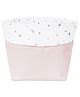 Masilo 100% Cotton Fabric Storage Baskets For Baby's/kids, For organising all little things, Foldable, Lightweight - Star - Pink