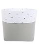 Masilo 100% Cotton Fabric Storage Baskets For Baby's/kids, For organising all little things, Foldable, Lightweight - Star - Grey