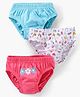 Babyhug Cotton Knit Antibacterial Panties Heart Print Pack of 3 - Multicolour