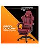 Baybee Drogo Multi Purpose Luxury Gaming Chair with 7 Adjustable Seat PU Leather Material & USB Massager Lumbar Pillow - Wine Red
