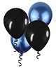 Balloon Junction Metallic Balloons Pack of 50 - Dark Blue Black