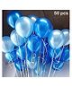 Balloon Junction Metallic Balloons Pack of 50 - Dark Blue & Light Blue