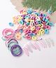 Babyhug Free Size Rubber Bands & Clips Set - Multicolor