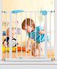 Safe-O-Kid Adjustable One-Year Warranty Baby Safety Gate (75-85 cm)  Durable Metal Child Gate for Kids, Dog Gate, Baby Gate with 2-Way Auto-Close, Secret Lock, No Drill Required (Blue)