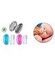 Safe-O-Kid Infant Finger Toothbrush Set  Gentle Silicone Brushes for Babies (Pack of 3, Assorted)