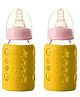 Safe-O-Kid Silicone Insulated Feeding Bottle Cover  Fits 120ml Bottle, Anti-Slip Sleeve & Heat-Resistant (Yellow)