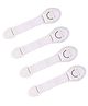 Safe-O-Kid One Side Open Long Multi-Purpose Child Safety Lock Pack of 4 - White