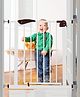 Safe O Kid Adjustable Safety Gate Covers with Auto Close & Secret Lock L 95 x B 75 cm - White & Black
