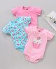 Babyhug 100% Cotton Half Sleeves Onesie Multi Print Pack of 3 - Multicolour