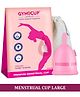 GynoCup Reusable Menstrual Cup for Women  Large Size with Pouch Ultra Soft Odour and Rash Free No Leakage Protection for Up to 1012 Hours FDA Approved (Large)