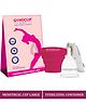 GynoCup Premium Menstrual Cup for Women  Large Size With Menstrual Cup Sterilizer Container Transparent Ultra Soft Odour & Rash Free No Leakage Protection For Upto 1012 Hours FDA Approved (Large)