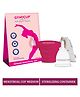 GynoCup Premium Menstrual Cup for Women  Medium Size With Menstrual Cup Sterilizer Container Transparent Ultra Soft Odour & Rash Free No Leakage Protection For Upto 1012 Hours FDA Approved (Medium)