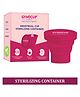 Gynocup Collapsible Silicone Menstrual Cup Sterilizer  Kills 99% of Germs in 2 Minutes  Microwave Friendly
