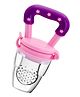 Fingo Brain Chewy Silicone Food and Fruit Nibbler with Extra Silicone Mesh Teether and Feeder - Pink
