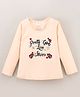 Smarty Girls Full Sleeves Top Multiprint - Peach