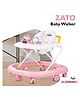 Baybee Bizzy Round Activity Walker with Adjustable Height and Musical Toy Bar - Pink