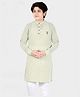 CAVIO Full Sleeves Embroidery Work Detail Kurta With Pyjama - Pista Green