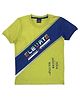 CAVIO Half Sleeves Elevate Text Diagonal Placement Print Print Tee - Green
