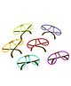 Crackles Luminous Glow Sticks Plastic Eye Glasses For Party Purpose Glow In The Dark Light Pack Of 4 (Colour May Vary)