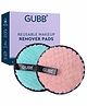 GUBB Reusable Makeup Remover Pads Multipurpose Face Cleansing Puff Pack of 2 - Purple & Blue