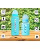 The Little Lookers High Borosilicate Glass Feeding Bottle with Soft Flow Control & Anti Colic Nipple Pack of 2 - Blue